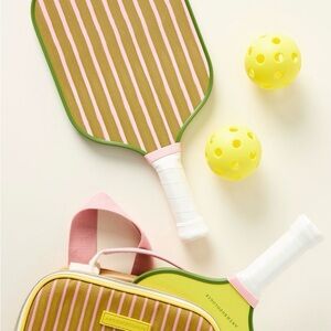 Anthropologie Pink, Green and Yellow Pickleball Set